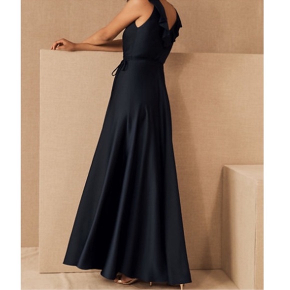 BHLDN Navy Ruffle Dress - Picture 4 of 13
